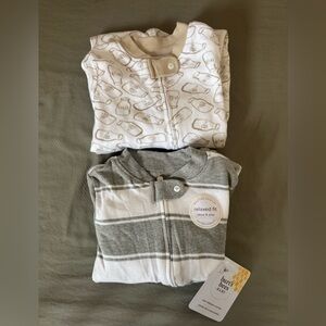 2 Burt’s Bees Footie Sleepers 3-6mo